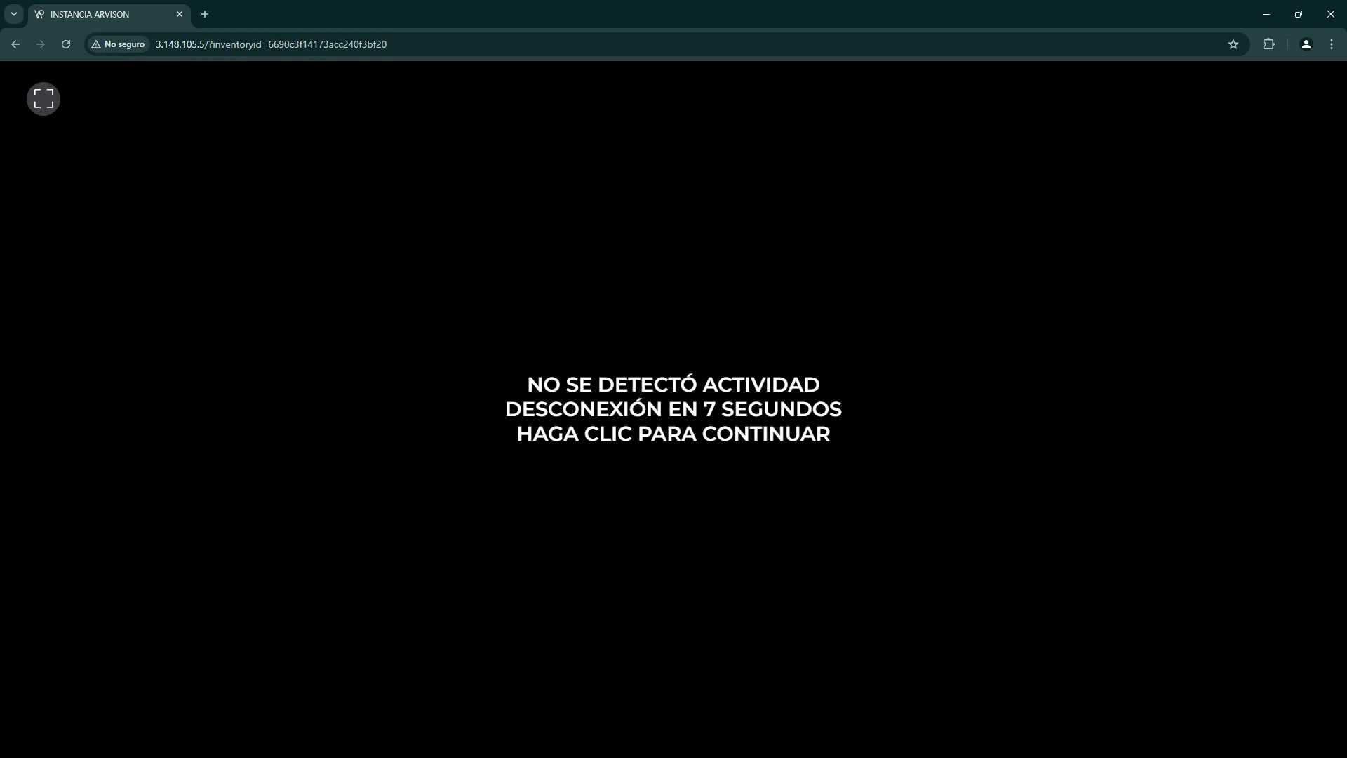 Interfaz de Ausencia de Usuario