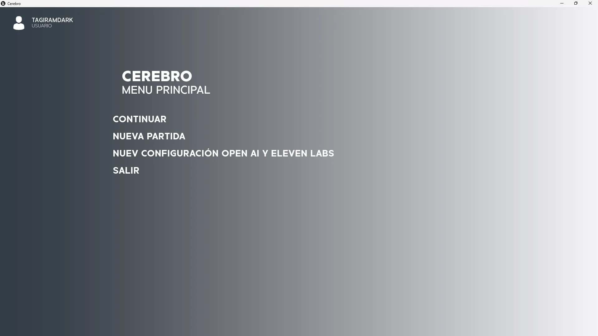 Main Menu Interface