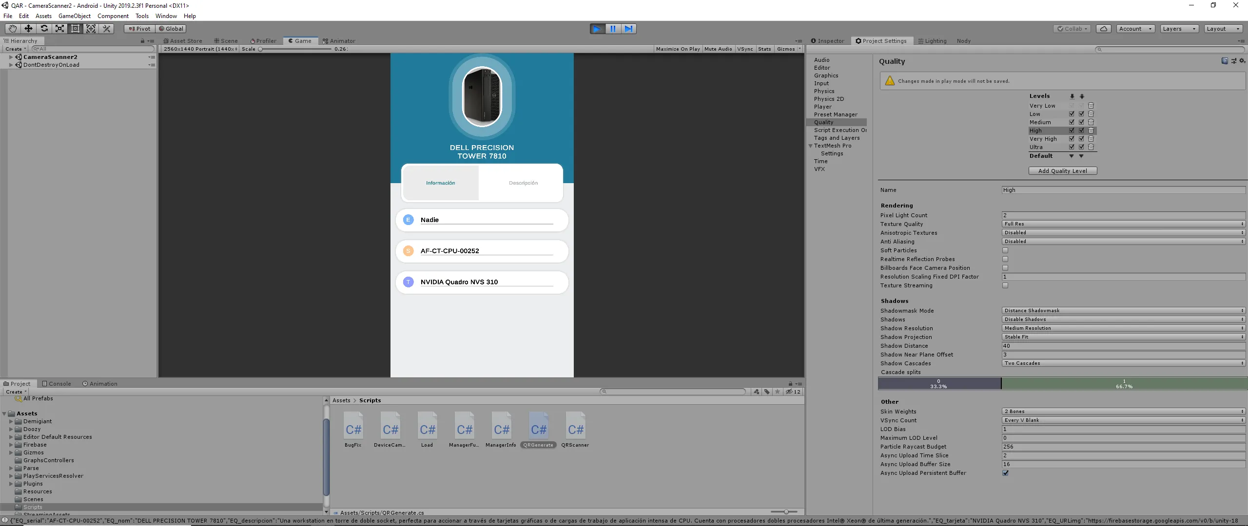 Q-AR Interface for Inventory Management