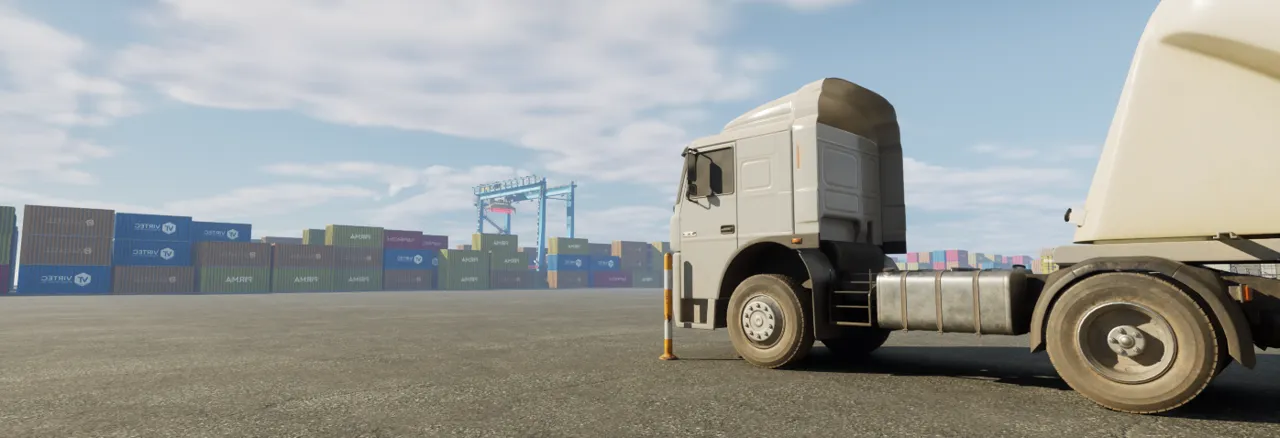 RTG Crane Simulator Yard View
